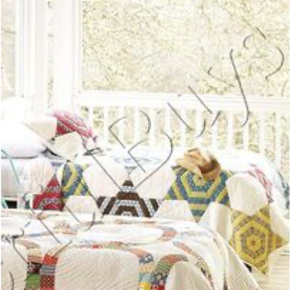 New Pottery Barn Vintage Harrisburg Patchwork Star Quilt Set, S/3, Full/Queen